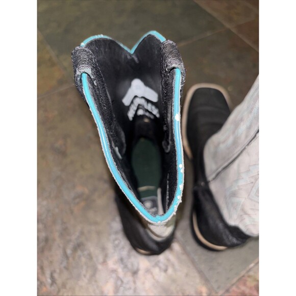 Ariat Embroidered Shaft Western Boots Kids 4 M Unrivaled Relentless Leather - Picture 11 of 13